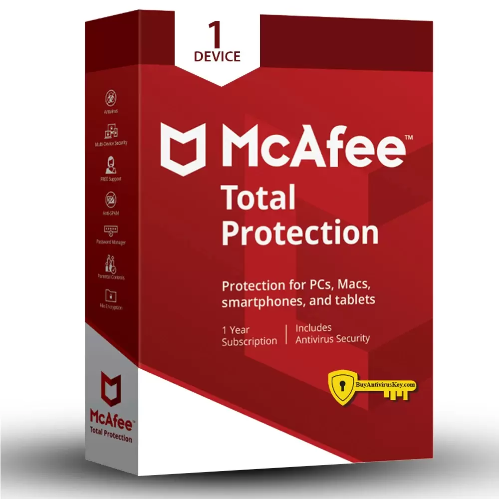 Renew Mcafee Total Protection 1 User 1 Year 